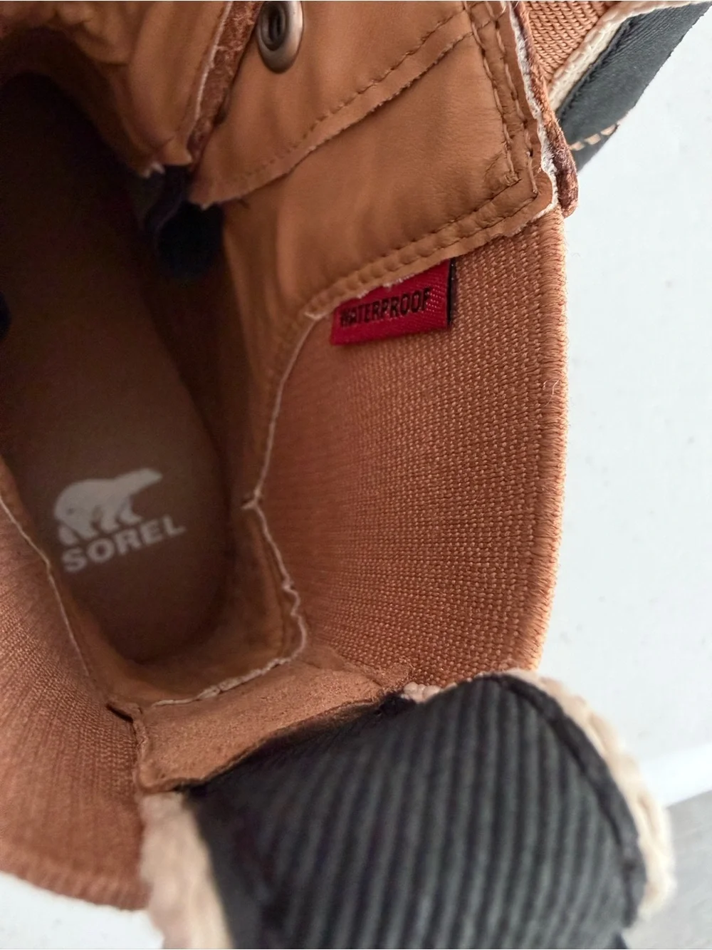 SOREL Brex Waterproof Leather Lace Lug Sole Boots Tawny Buff 7 NWT Winter